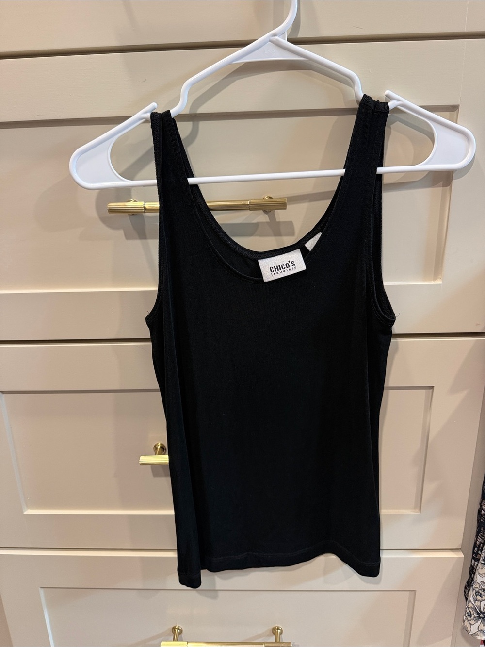 Chico's Black Scoop Neck Tank Top